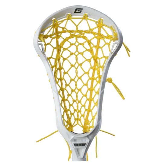 gait whip flex mesh strung womens lacrosse head yellow mesh white head