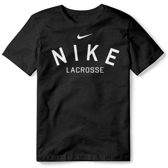 Nike Swoosh Black Lacrosse Tee - Adult