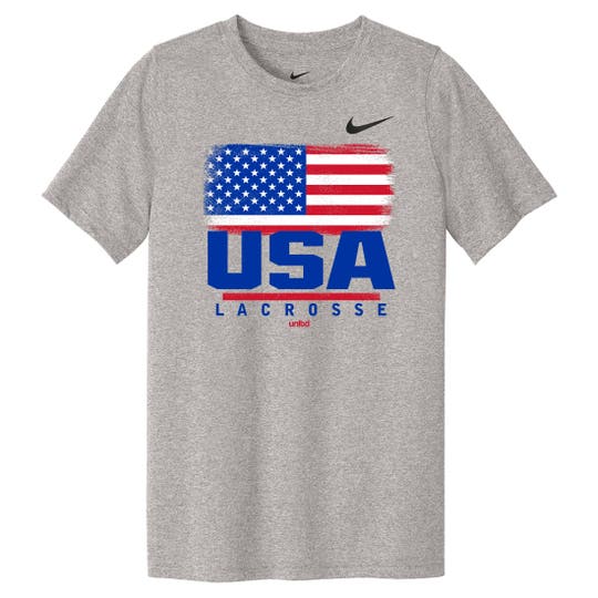 Nike Grey USA Youth Lacrosse Tee