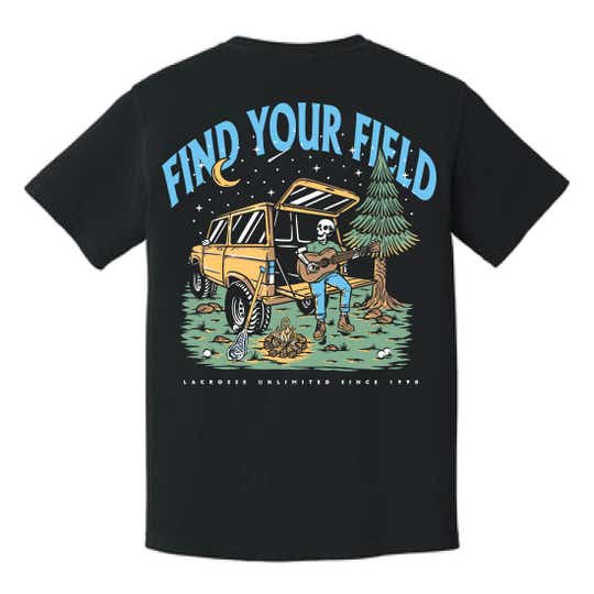 find your field lacrosse tee back