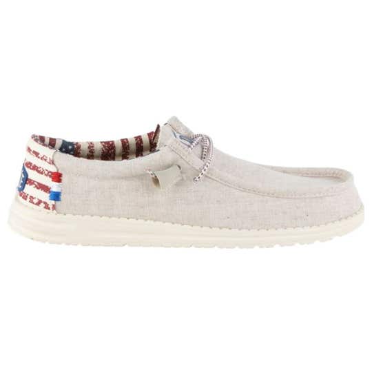 Off white patriotic youth hey dude wally shoes