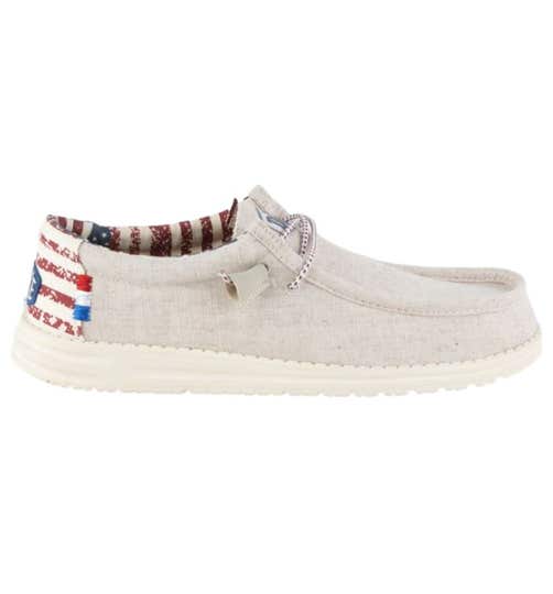Off white patriotic youth hey dude wally shoes