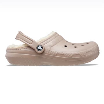 Crocs lined classic clog mushroom side view