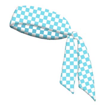 Blue Check Lacrosse Head Tie 