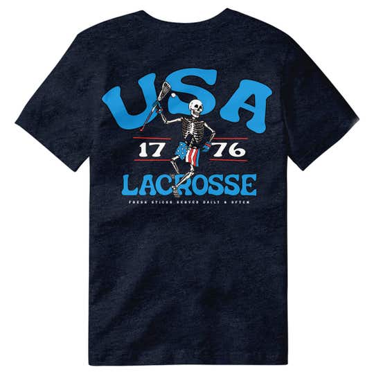 USA Skelly lacrosse tee back view