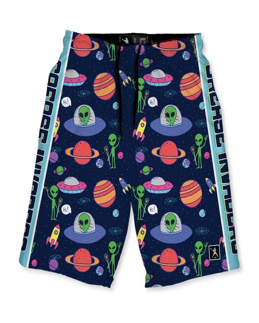 Crease Invaders Lacrosse shorts front view