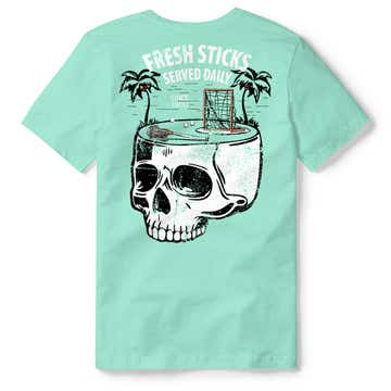 Melon Skull lacrosse tee back view