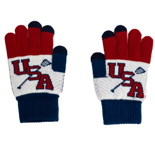 USA Lacrosse Knit Smartphone Gloves