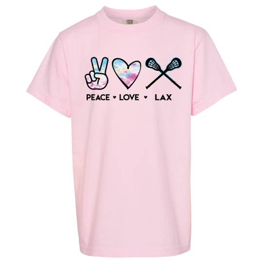 Peace Love Lax Girls Lacrosse Tee