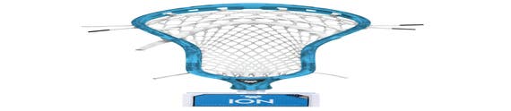 ECD Frost White Ion Strung Lacrosse Head front view