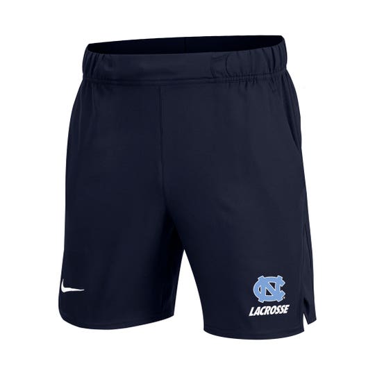 UNC lacrosse shorts front view