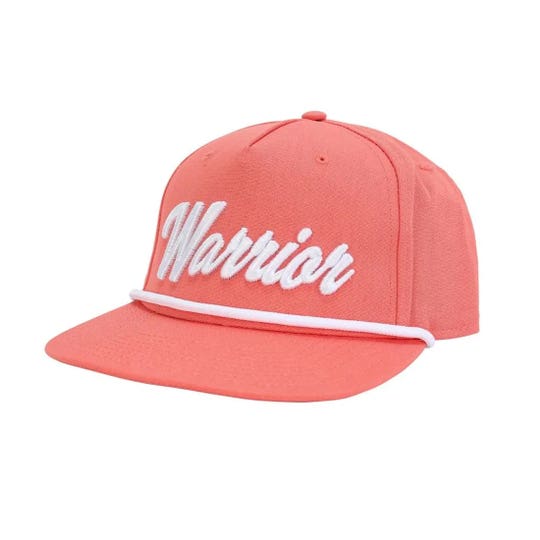 Warrior Script rope hat salmon front view