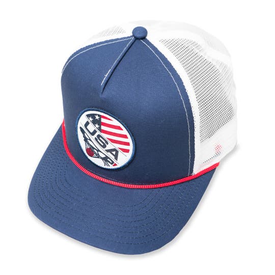 USA Slap lacrosse Hat front view