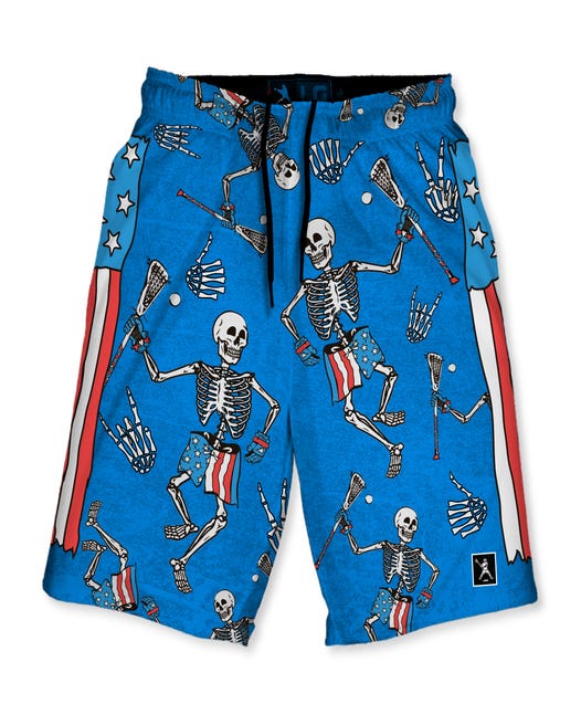 Skeleton USA Lacrosse Shorts