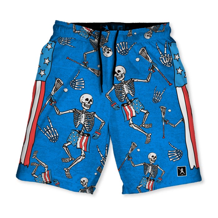 Skeleton USA Lacrosse Shorts