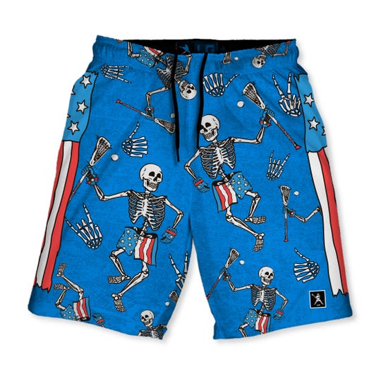 Skeleton USA Lacrosse Shorts