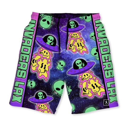 Peace and Alien Invaders Lacrosse Shorts