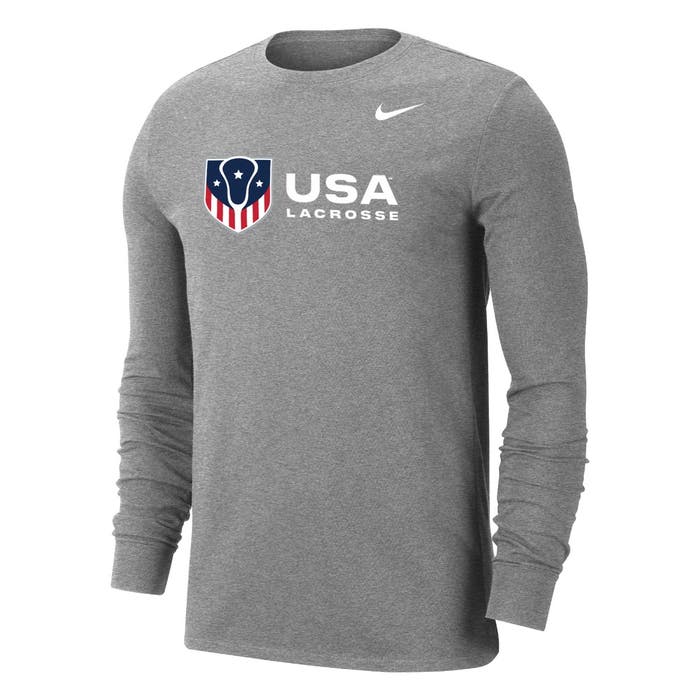 nike usa lacrosse dri fit long sleeve tee