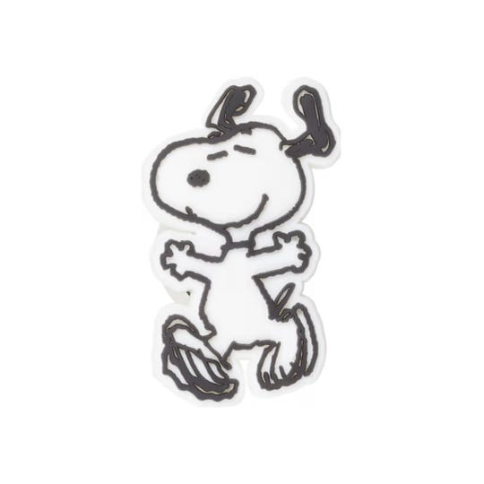 Snoopy from Peanuts with arms open, on white shoe Charm