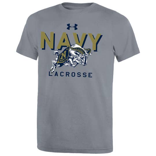 Navy Lacrosse tee youth front view