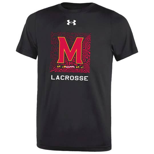 Maryland Under Armour Performance Youth Lacrosse Tee front view