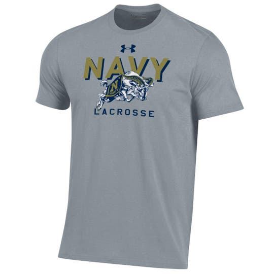 Navy lacrosse tee adult front view