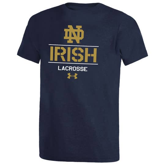 Under Armour Notre Dame lacrosse tee youth front view