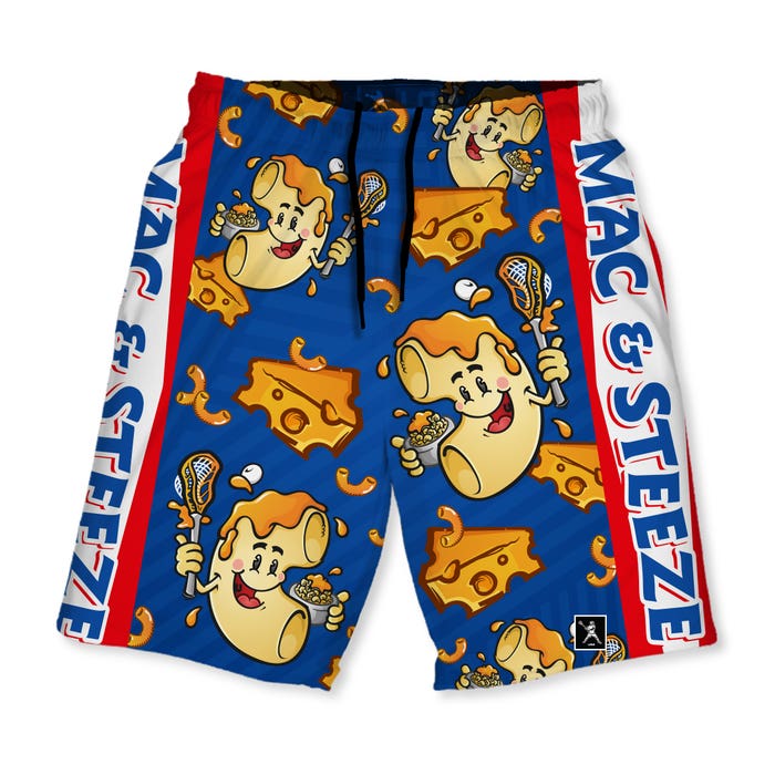 Lax and Cheese Lacrosse Shorts front view