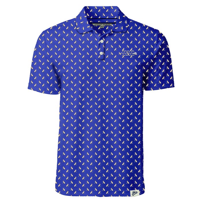 Good Vibes Pup Lacrosse Polo front view
