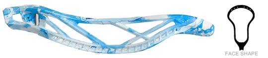 Warrior Burn XP2-D Ice Hydro-Dip Dyed Lacrrosse Head horizontal side view