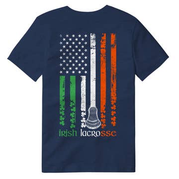 Irish Flag Lacrosse Tee back view