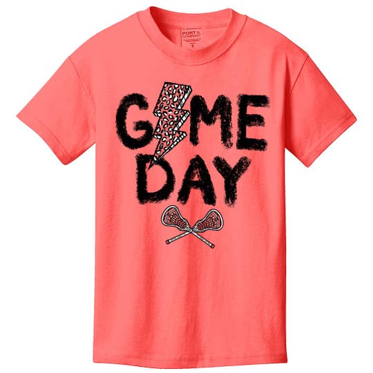 Girls Game Day Bolt Lacrosse Tee 
