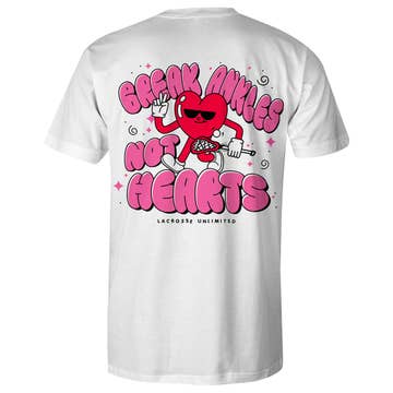 Break Ankles, Not Hearts 2024 Lacrosse Tee - White back view