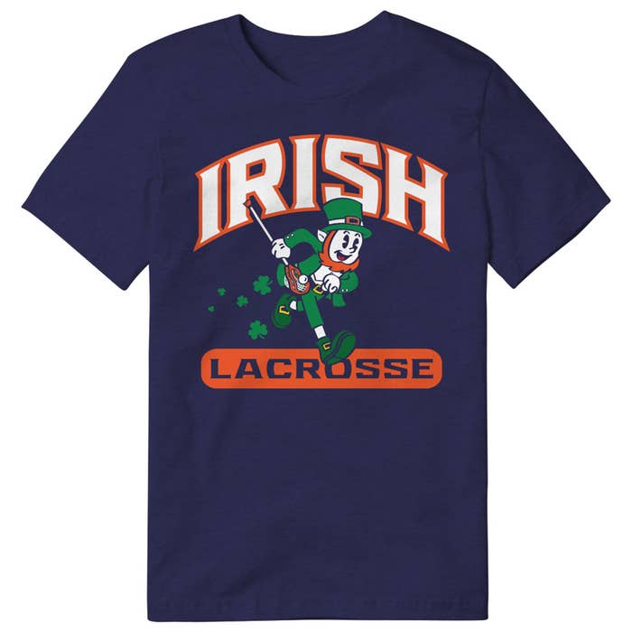 Irish Lacrosse Navy tee front view