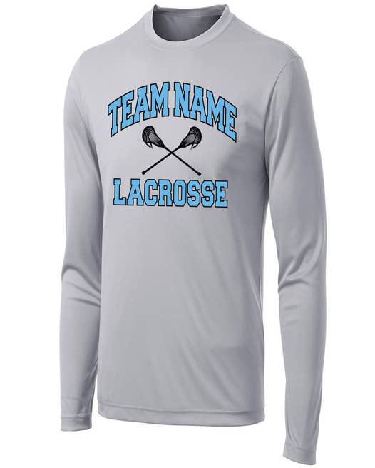 Custom Classic Long Sleeve Lacrosse Tee front view