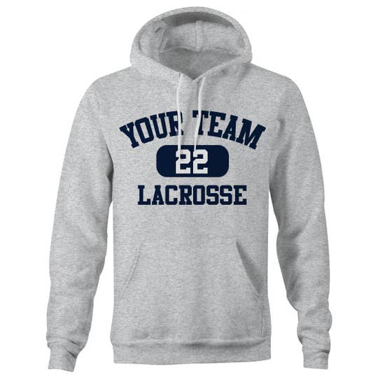 Custom Pill Lacrosse hoodie front view