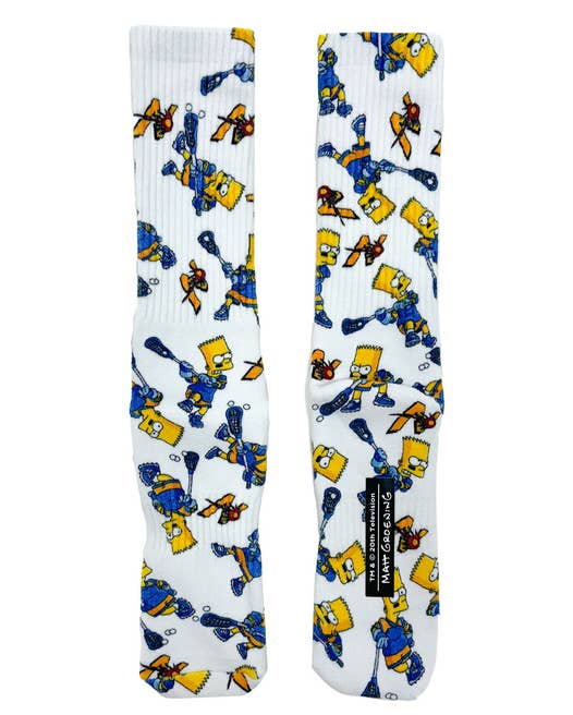Simpsons Lacrosse Bart Socks