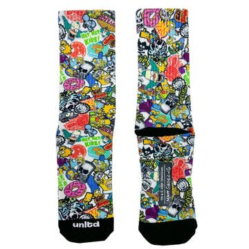 Simpsons Lacrosse Graffiti Socks