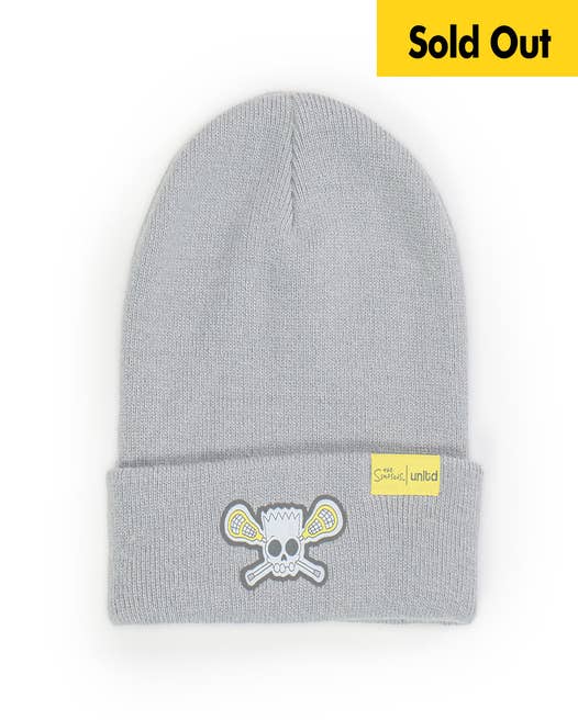 Simpsons Lacrosse Bart Skull Knit Hat