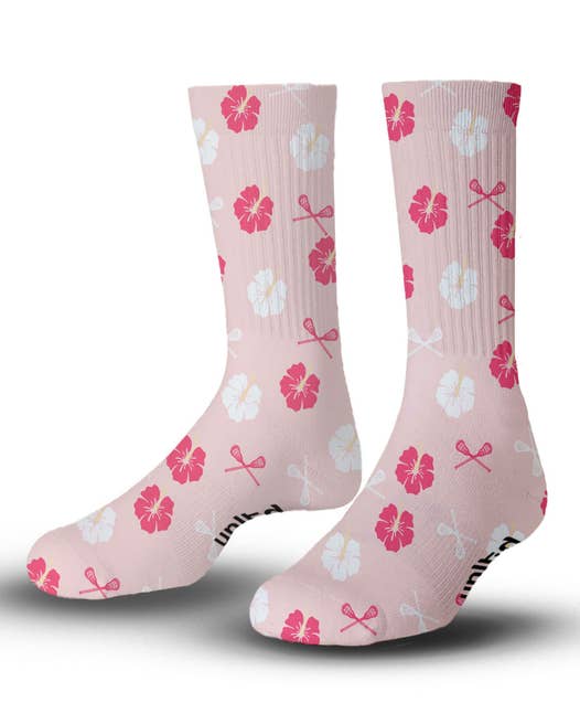 Hibiscus Crew Lacrosse Socks