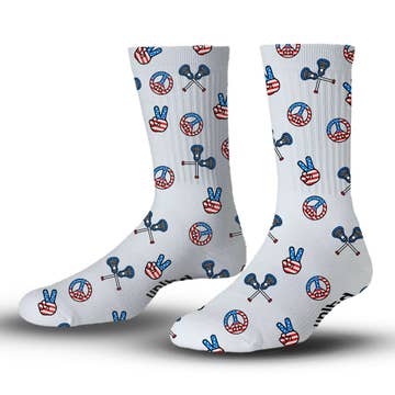 USA Peace Crew Lacrosse Socks