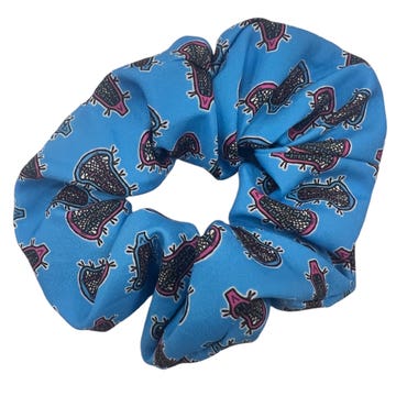 Pink Blue Lacrosse Scrunchie