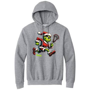 Grinchmas Lacrosse Hoodie-Grey