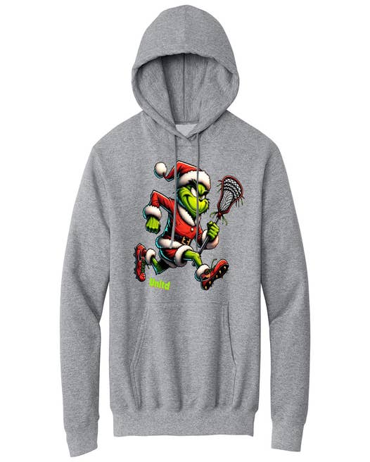 Grinchmas Lacrosse Hoodie-Grey