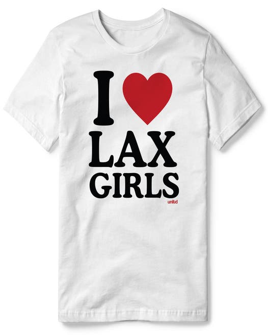 I Love Lax Girls Lacrosse Tee