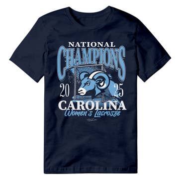 Carolina 2025 National Champions Lacrosse Tee