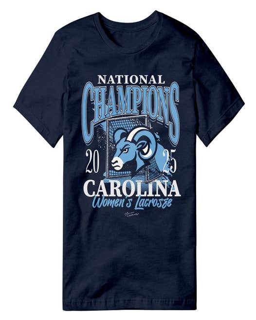 Carolina 2025 National Champions Lacrosse Tee