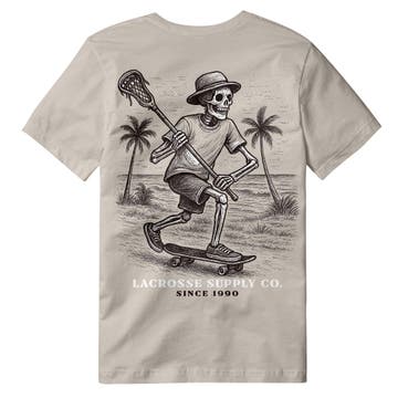 Skeleton Skater Lacrosse Tee