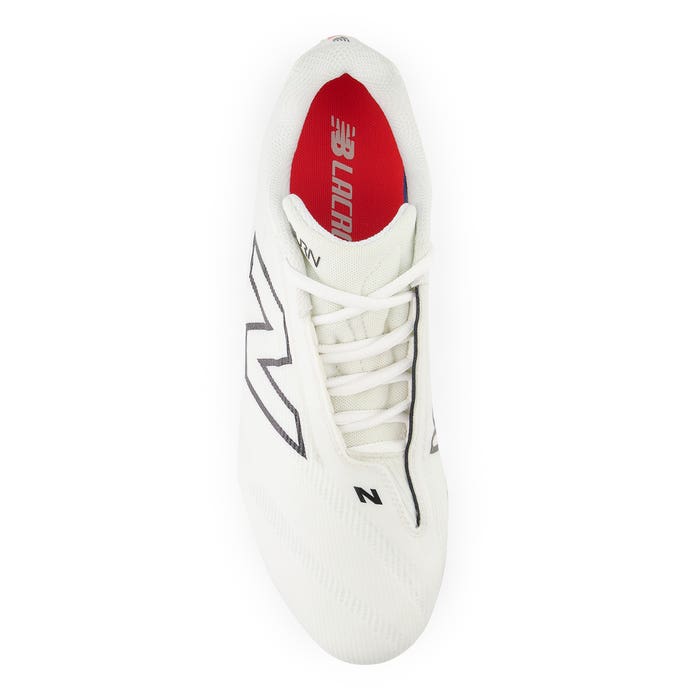 New Balance Burn X4 Lacrosse Cleats white top view