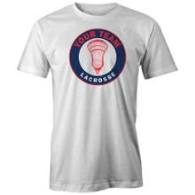 Custom Circle Lacrosse Tee White Short Sleeve